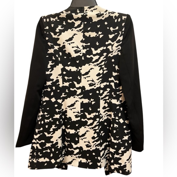 Dress Up For Ever Professional Women’s Black and White Cow Print Open Jacket - Picture 8 of 8